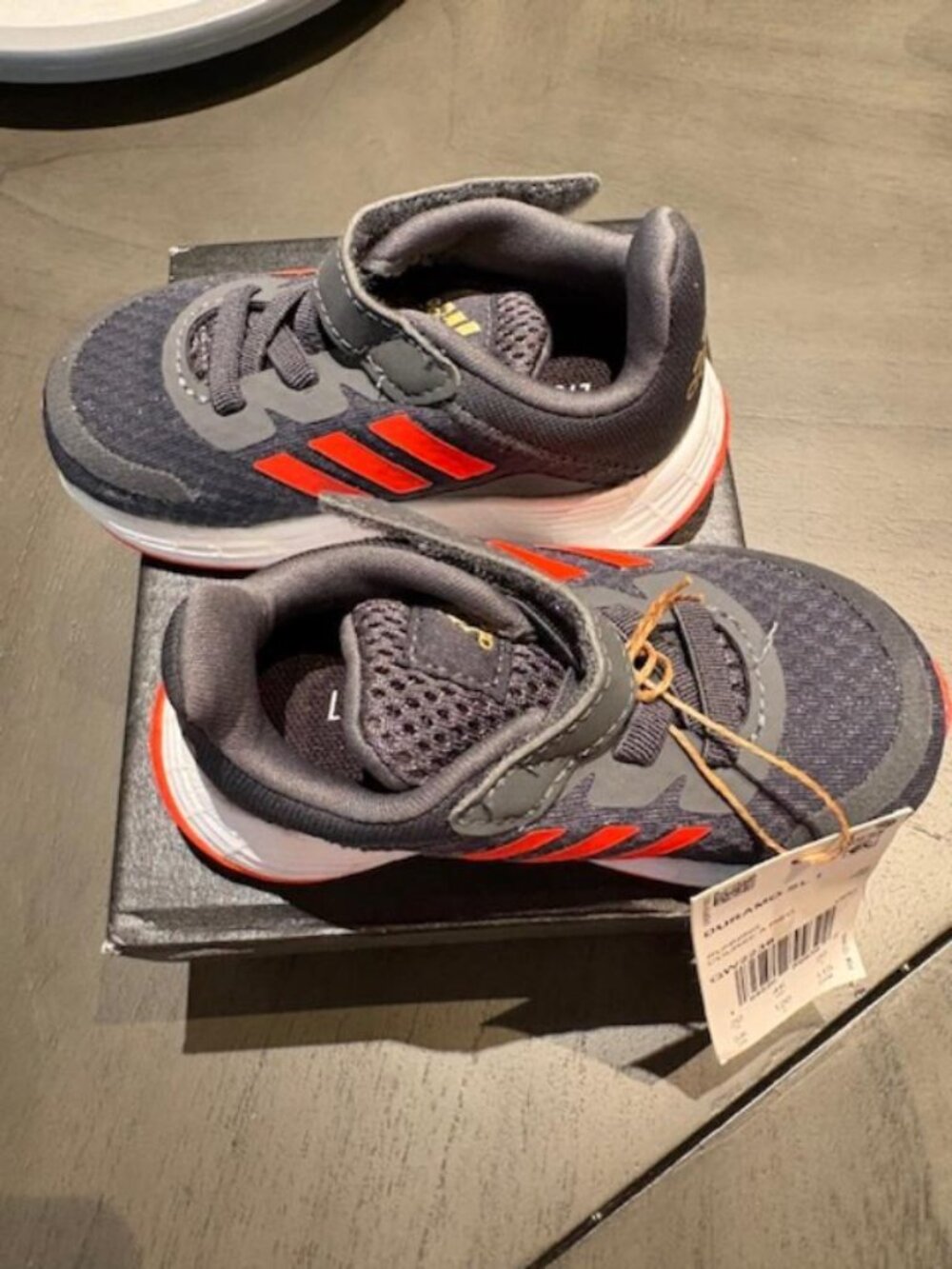 Kids Toddler Adidas Duramo SL Athletic Sneakers Grey Black Orange Size 5 New